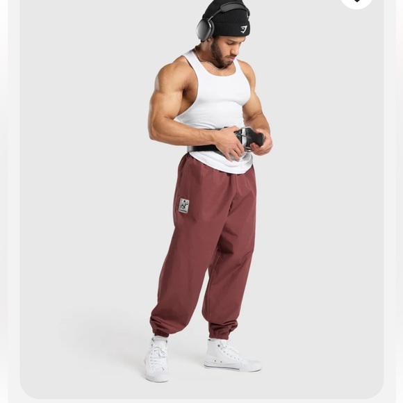 Gymshark Ripstop Pumper Pants Joggers L Red - Picture 11 of 11